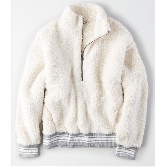 american eagle quarter zip sherpa